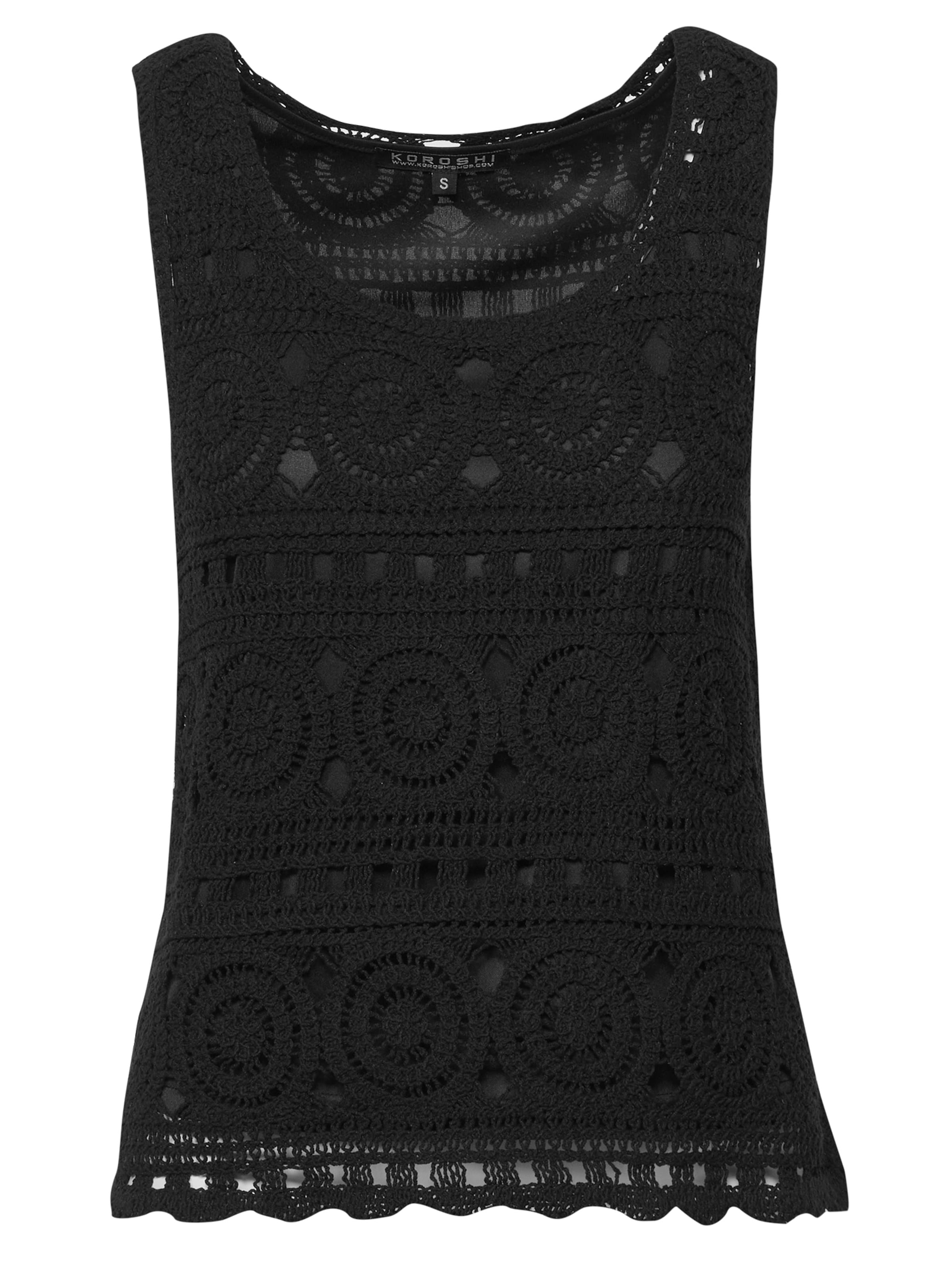 KOROSHI Topp, värv must: eest vaates