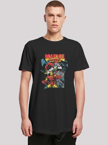 T-Shirt 'Marvel Comics Trio Pose -BLK' F4NT4STIC en noir : devant