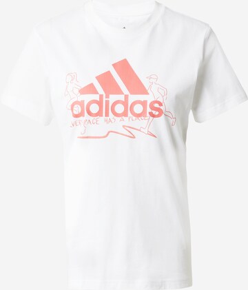 ADIDAS PERFORMANCE Koszulka funkcyjna 'RUN' w kolorze biały: przód