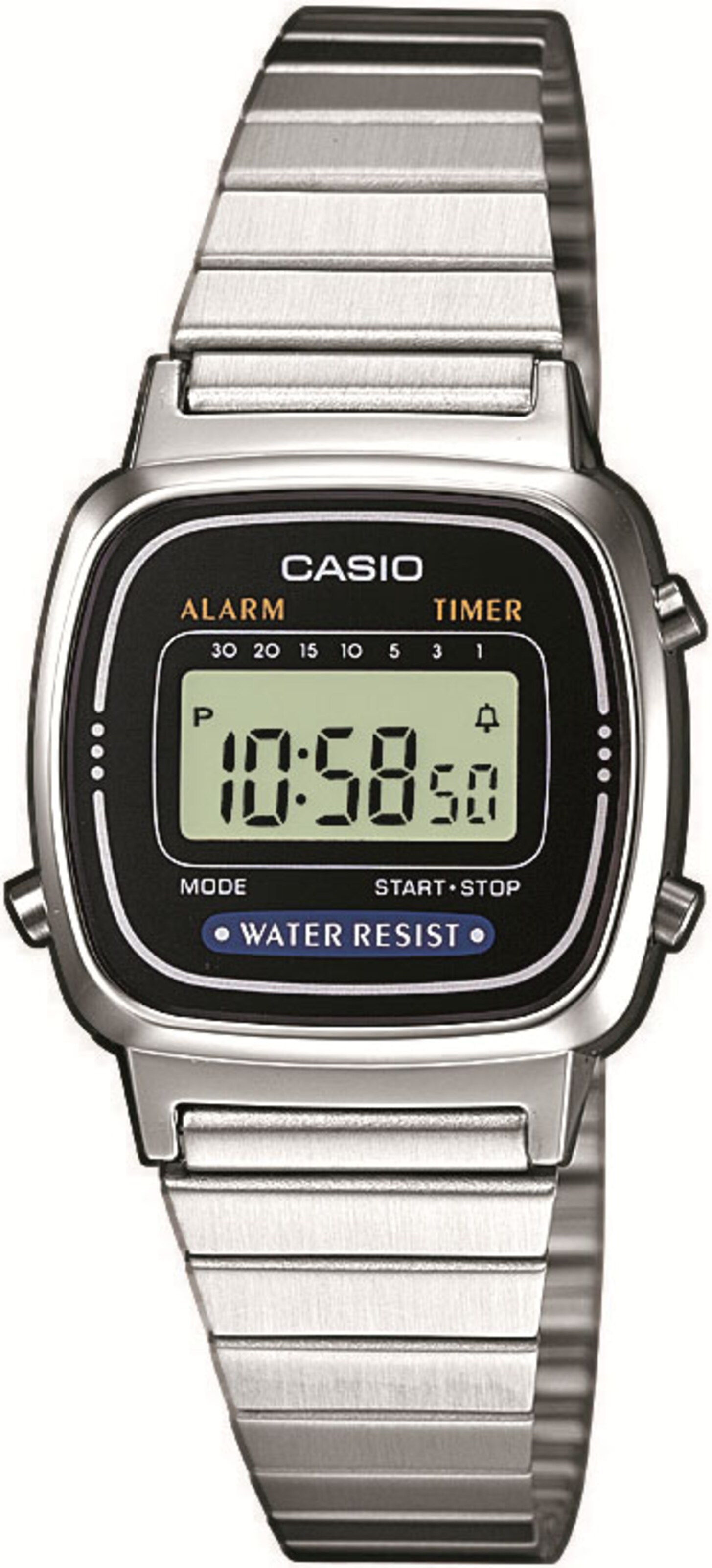 CASIO Digital Watch in Silver: front