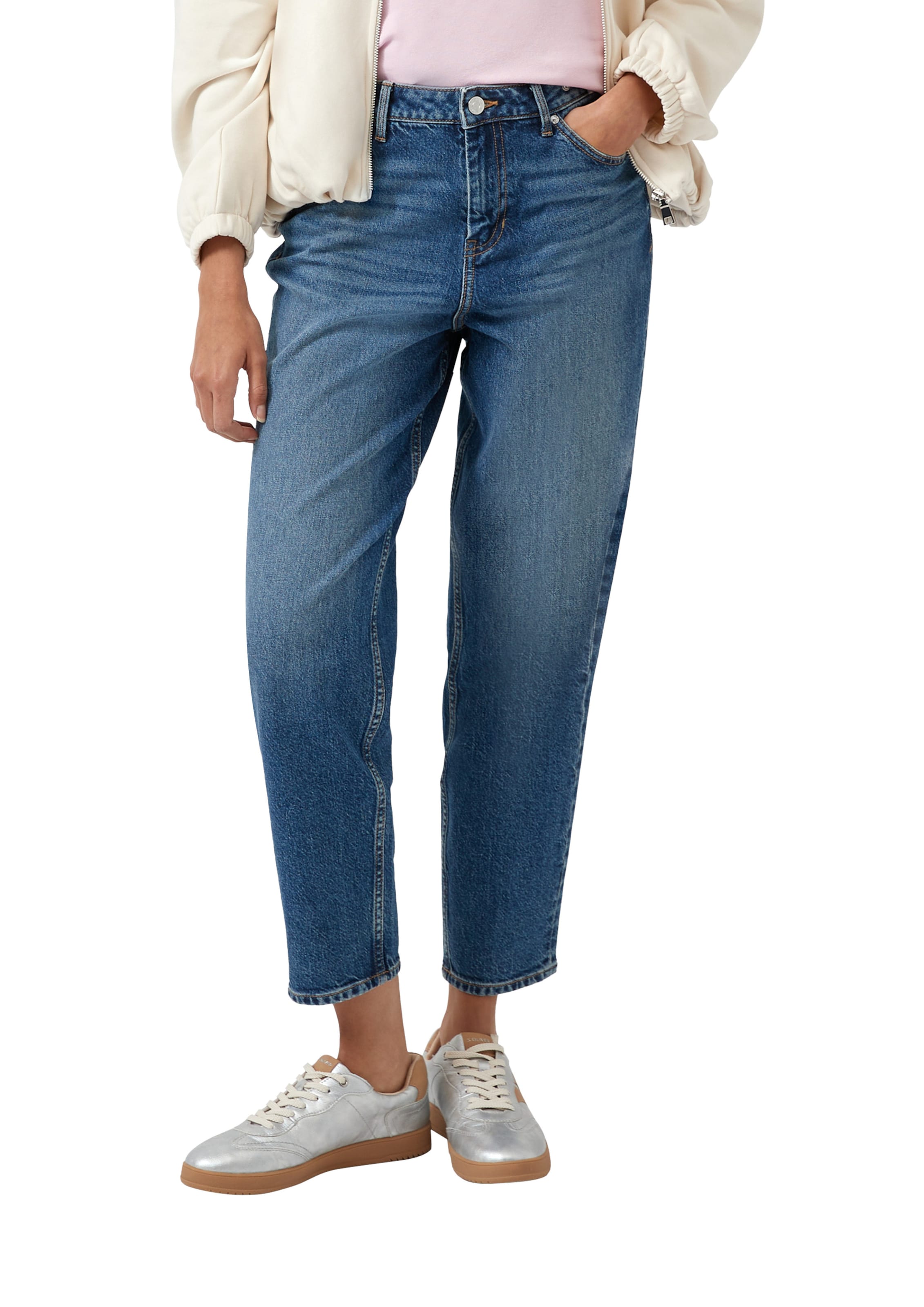 s.Oliver Tapered Jeans in Blauw: voorkant