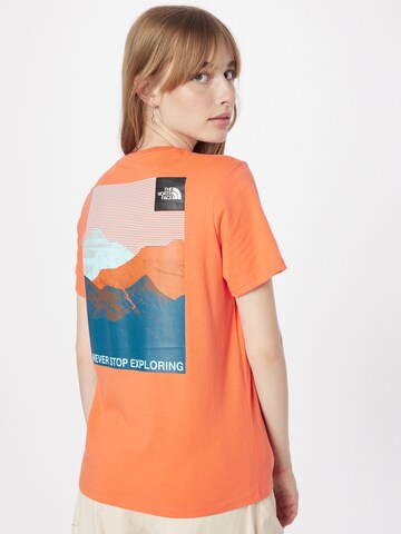 THE NORTH FACE - Camiseta funcional 'FOUNDATION' en naranja: frente