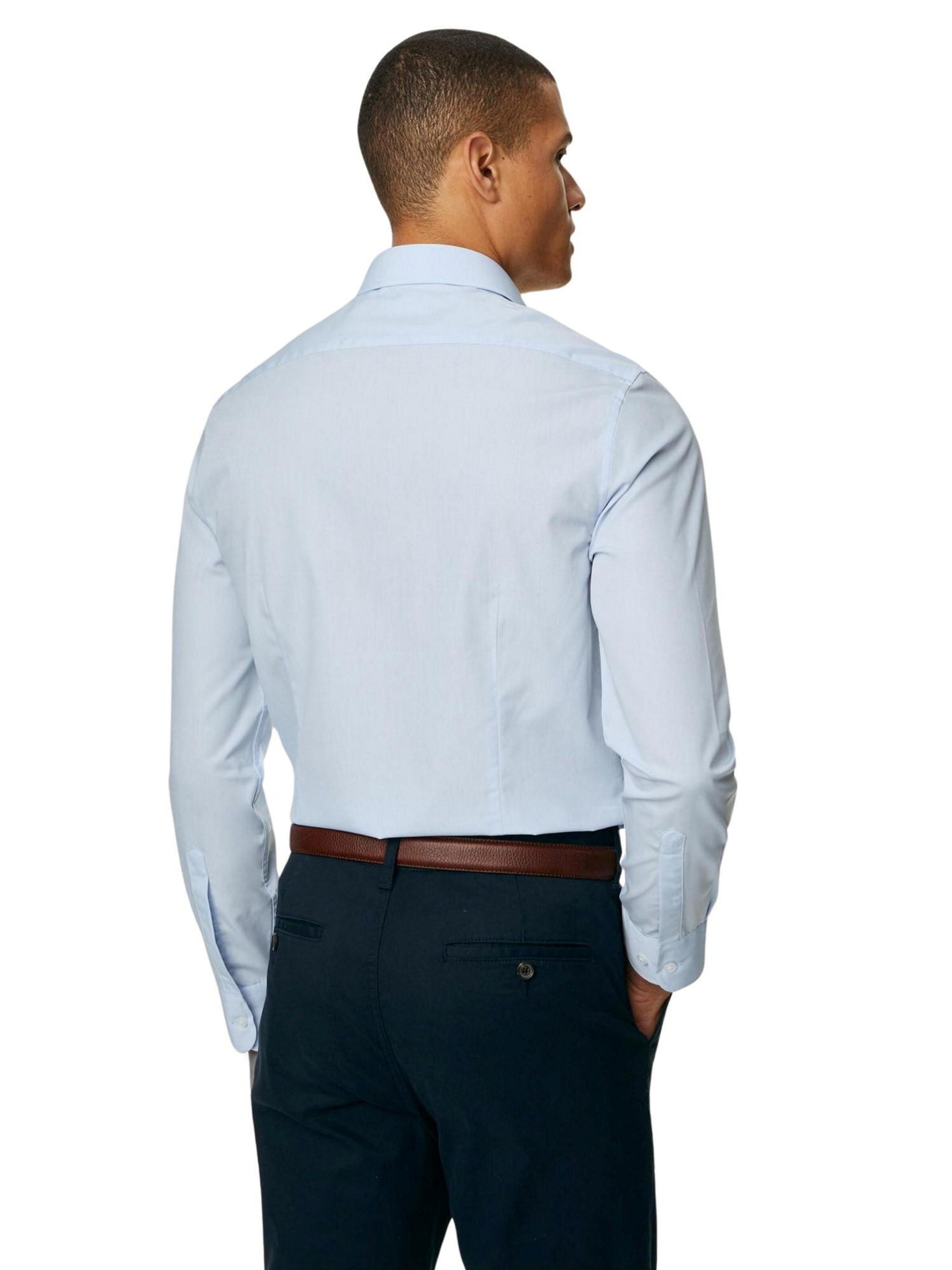 Coupe regular Chemise business Marks & Spencer en bleu