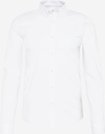 Coupe slim Chemise Lindbergh en blanc : devant