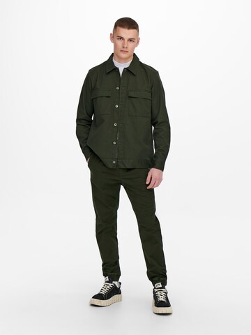 Only & Sons Tapered Trousers 'Linus' in Green