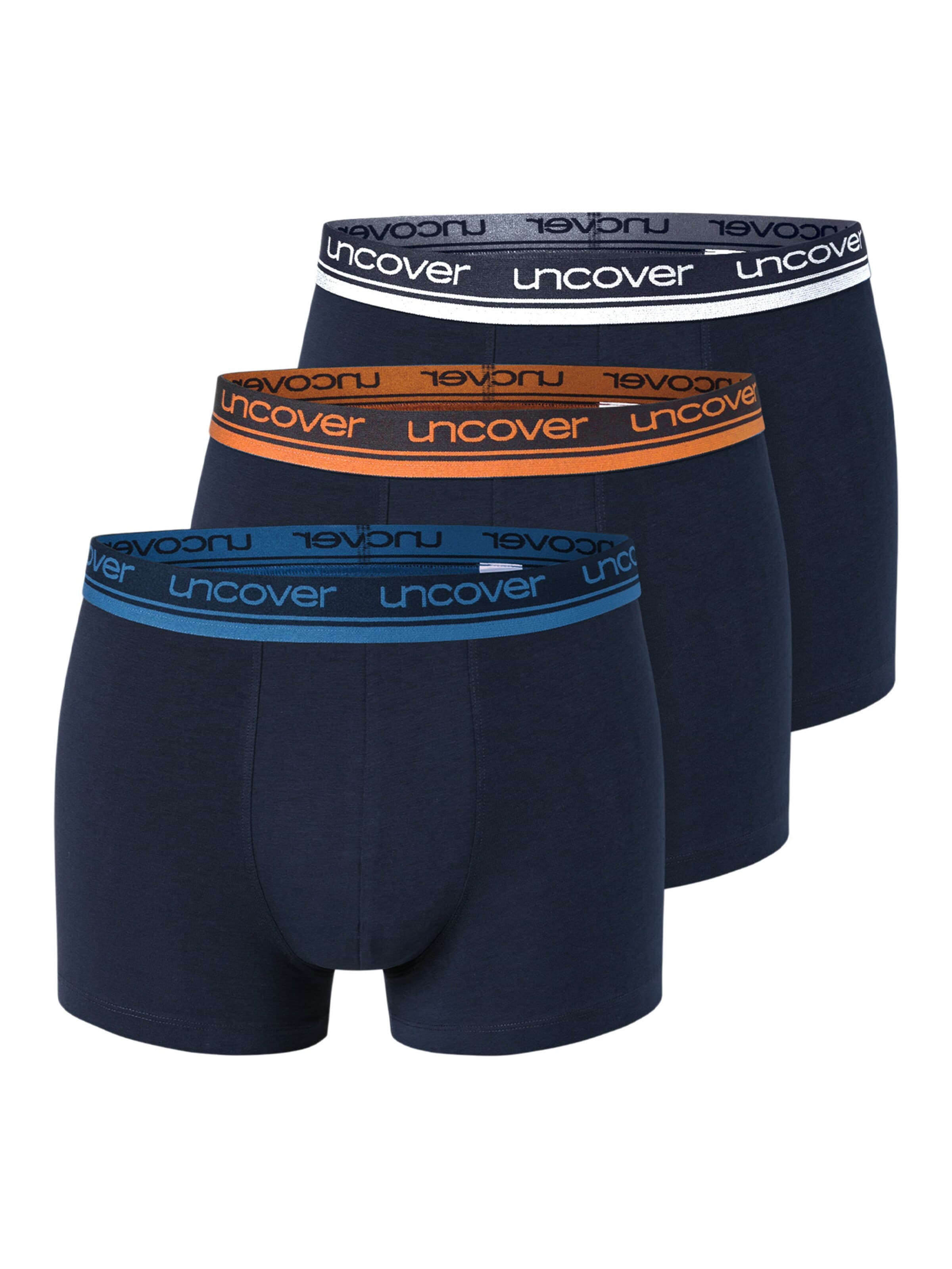 uncover by SCHIESSER Lange onderbroek 'Cotton' in Blauw: voorkant