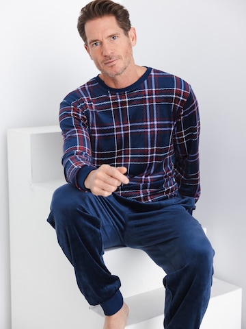 Pastunette Pyjama lang 'Northern Checks'‌‌‌‌‌‌‌‌ in Blau: Vorderseite