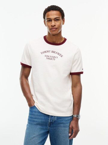 TOMMY HILFIGER Shirt 'Ringer' in White: front