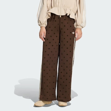 ADIDAS ORIGINALS Wide leg Pants in Brown: front