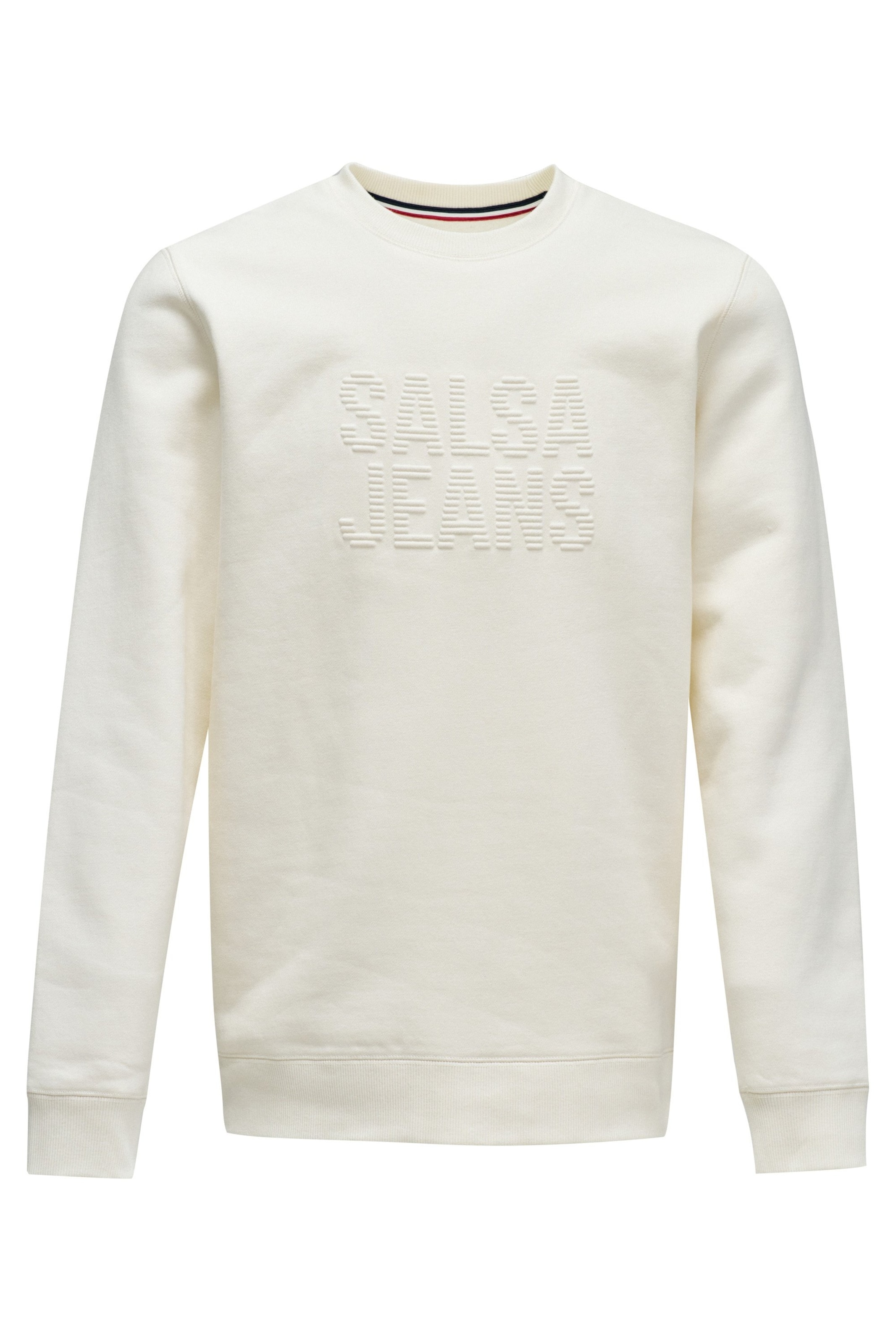 Sweat-shirt Salsa Jeans en blanc : devant