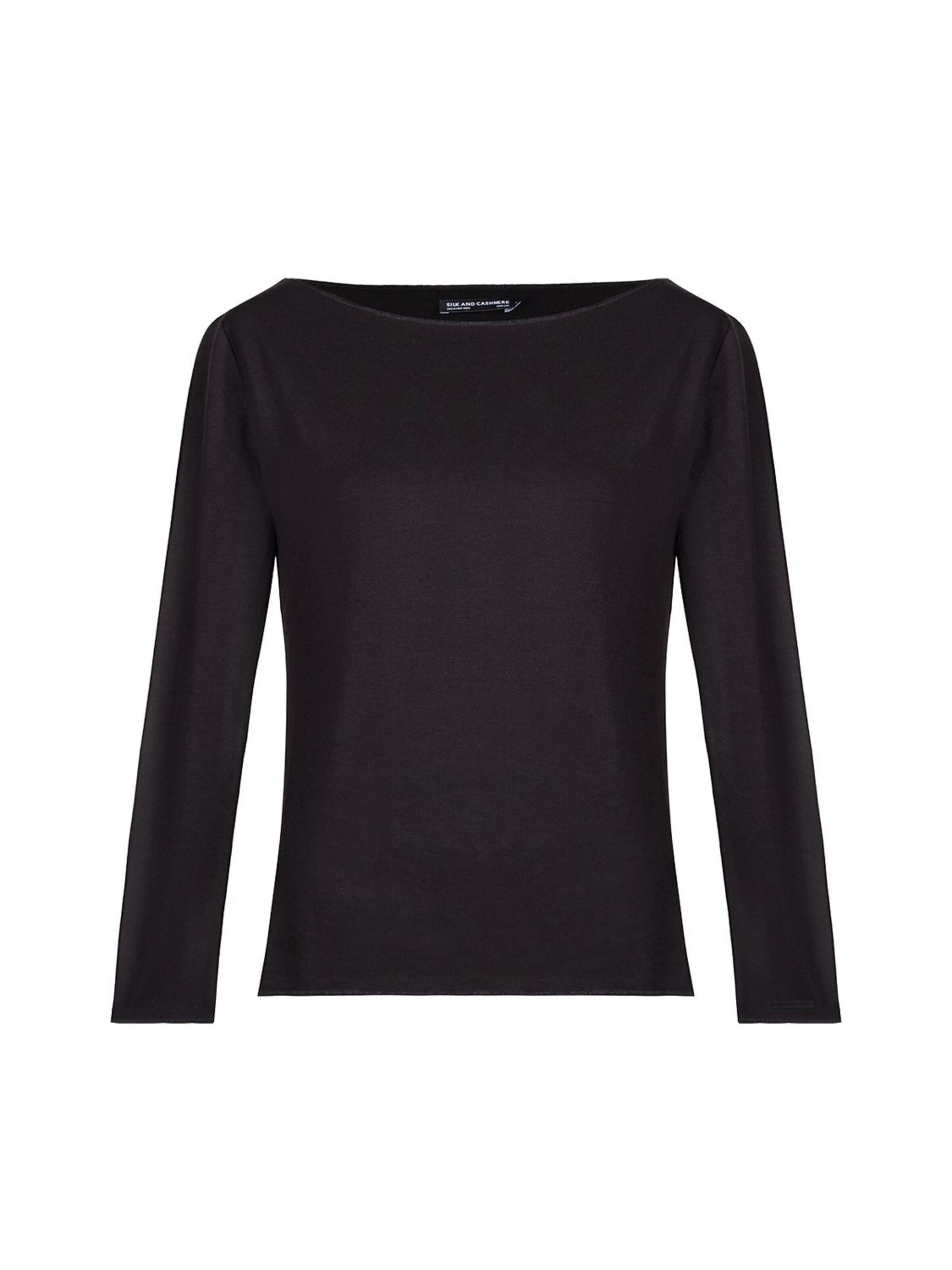 SILK & CASHMERE Blouse in Black: front