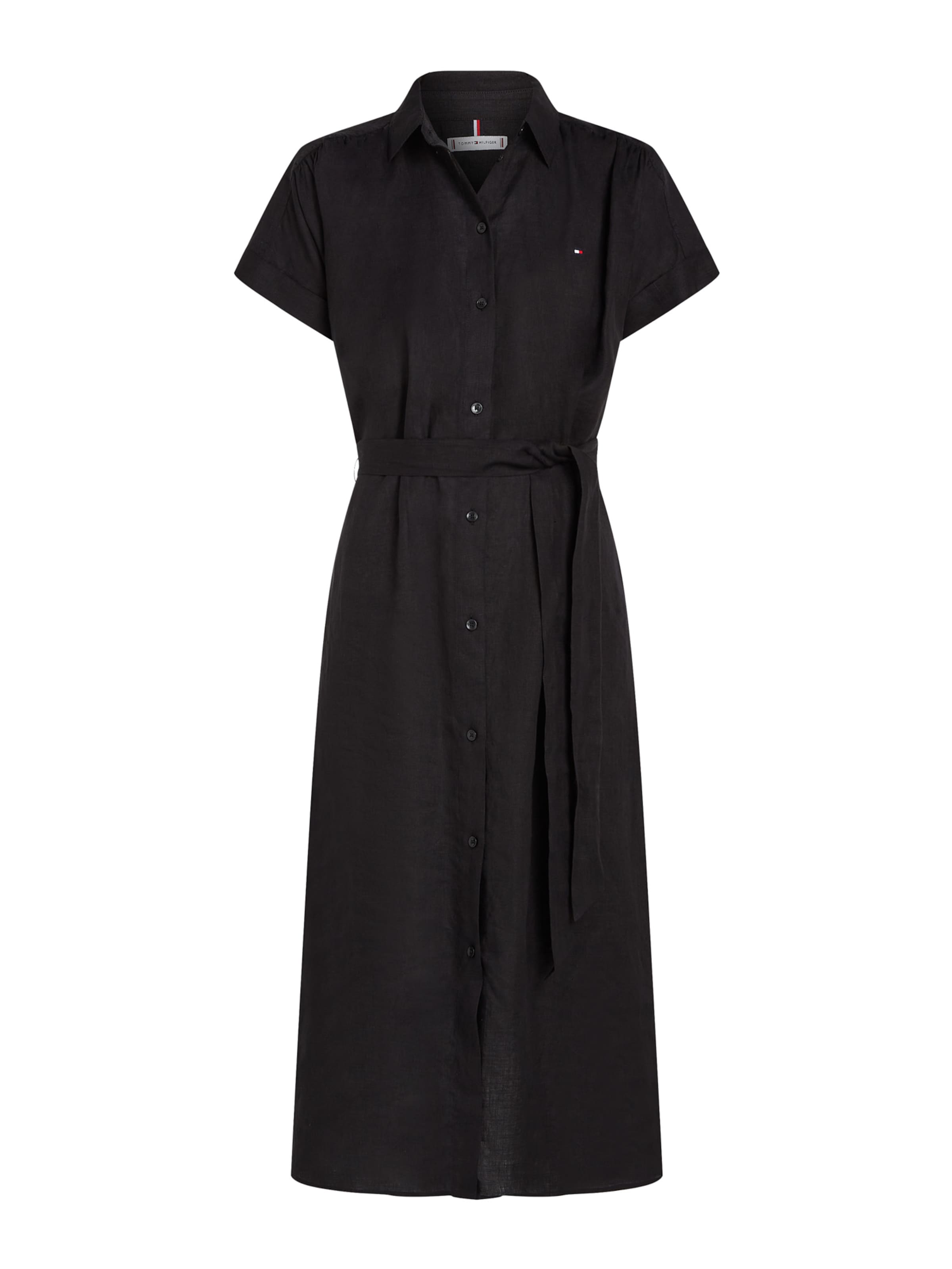 TOMMY HILFIGER Skjortklänning 'ESS' i svart: framsida