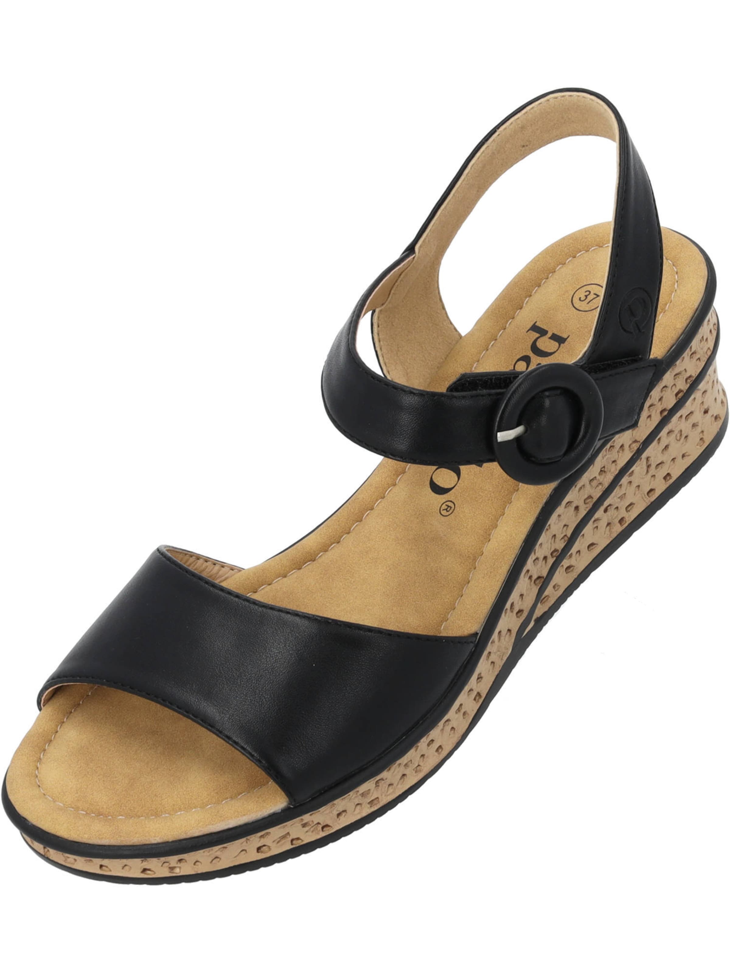 Palado Sandalen met riem 'Helys' in Zwart: voorkant