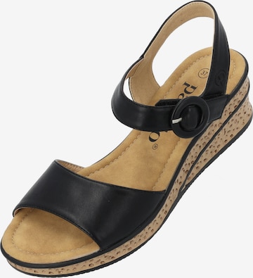 Sandales à lanières 'Helys' Palado en noir : devant