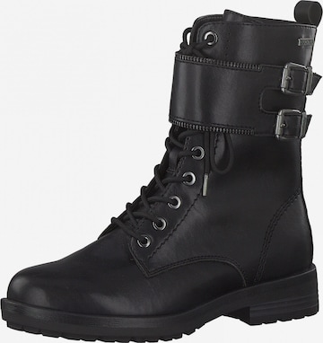 TAMARIS Lace-Up Ankle Boots in Black: front