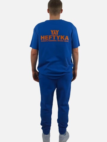 HEFTYKA Regular Workout Pants 'CUFF JOGGER HEAVY' in Blue