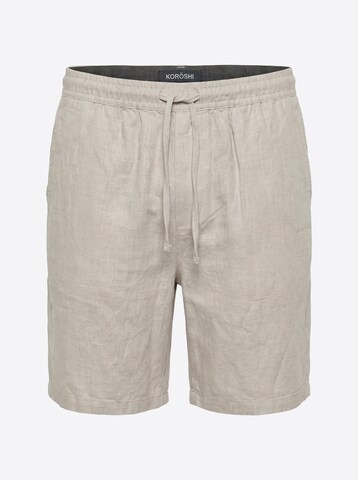 KOROSHI Normální Kalhoty – šedá