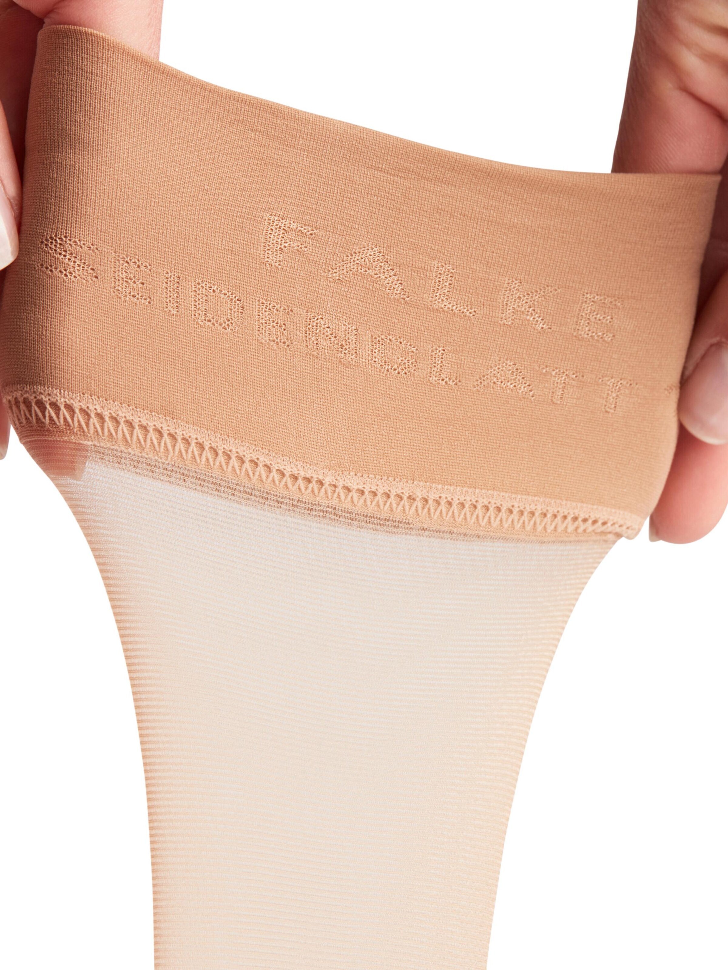 FALKE Knee High Socks 'Seidenglatt' in Gold