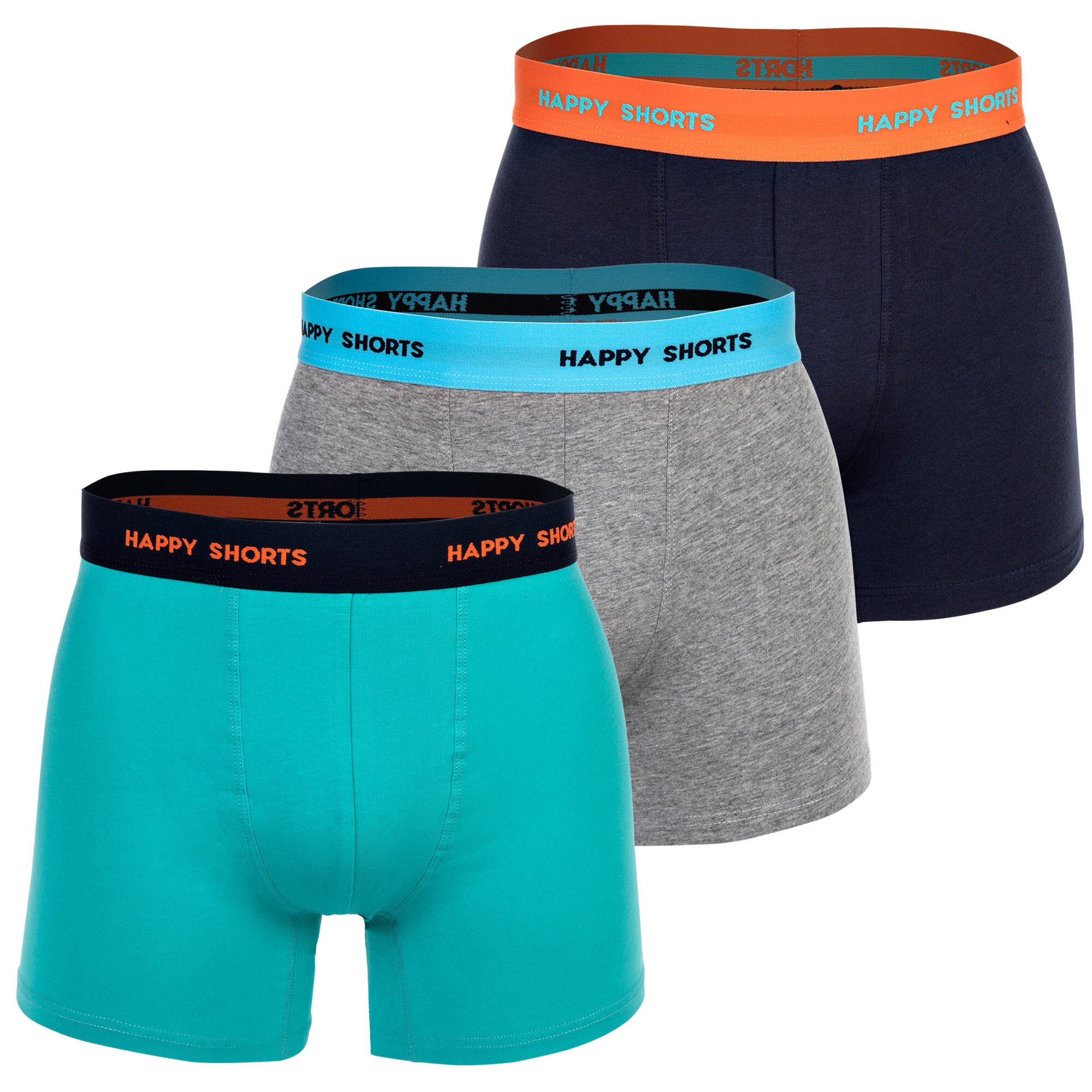 Happy Shorts - Calzoncillo boxer en azul: frente