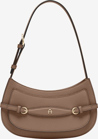 AIGNER Schultertasche 'Cavallo' in Grau: Vorderseite
