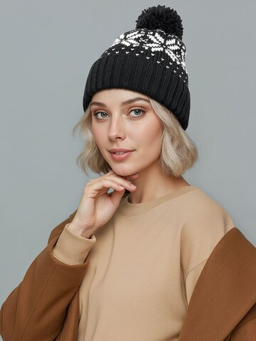 Neverless Beanie '9808' in Black: front