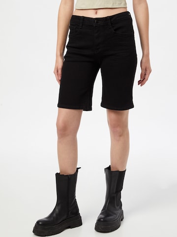 TOM TAILOR DENIM Regular Shorts 'Lina' in Schwarz: predná strana