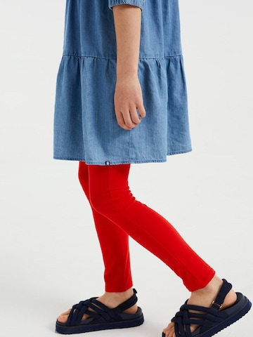 WE Fashion - Skinny Leggings em vermelho