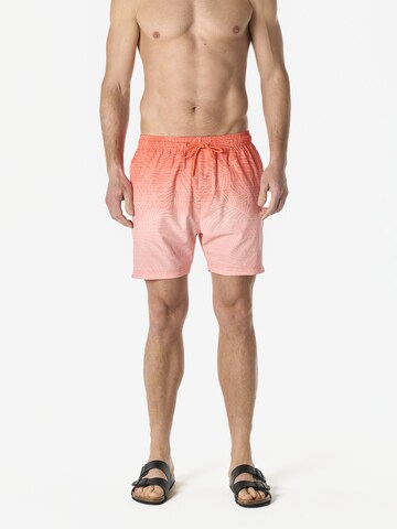 Shorts de bain KOROSHI en orange : devant