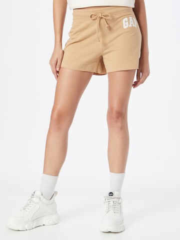 GAP Regular Trousers in Brown: front