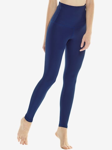 Winshape Skinny Športne hlače 'HWL112C' | modra barva: sprednja stran