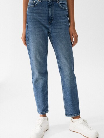 Pull&Bear Tapered Jeans i blå