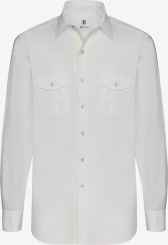 Boggi Milano Button Up Shirt in White: front