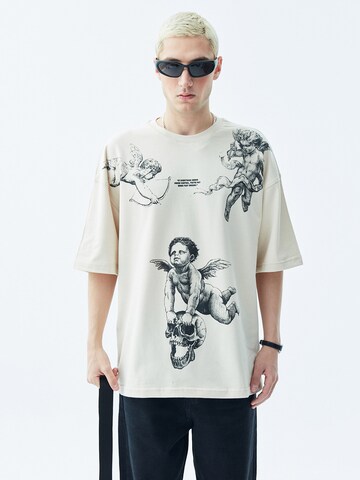 Tricou 'Rochester' de la VAMOS CLO pe bej: față