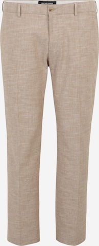Jack & Jones Plus Pleat-front trousers in Beige: front