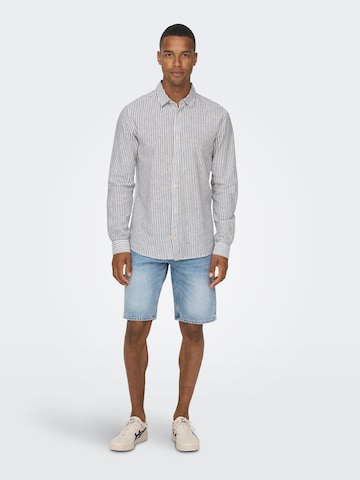 Coupe regular Chemise 'Caiden' Only & Sons en bleu