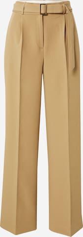 Wide Leg Pantalon à plis ESPRIT en beige : devant