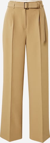 ESPRIT - Pierna ancha Pantalón de pinzas en beige: frente