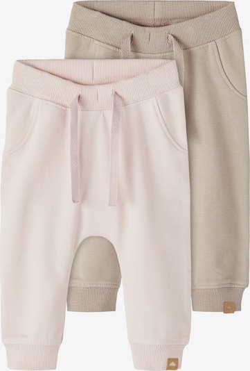 Pantaloni 'Takki' NAME IT pe bej închis / roz pastel, Vizualizare produs
