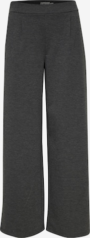 ICHI Pleat-Front Pants 'Kate' in Grey: front