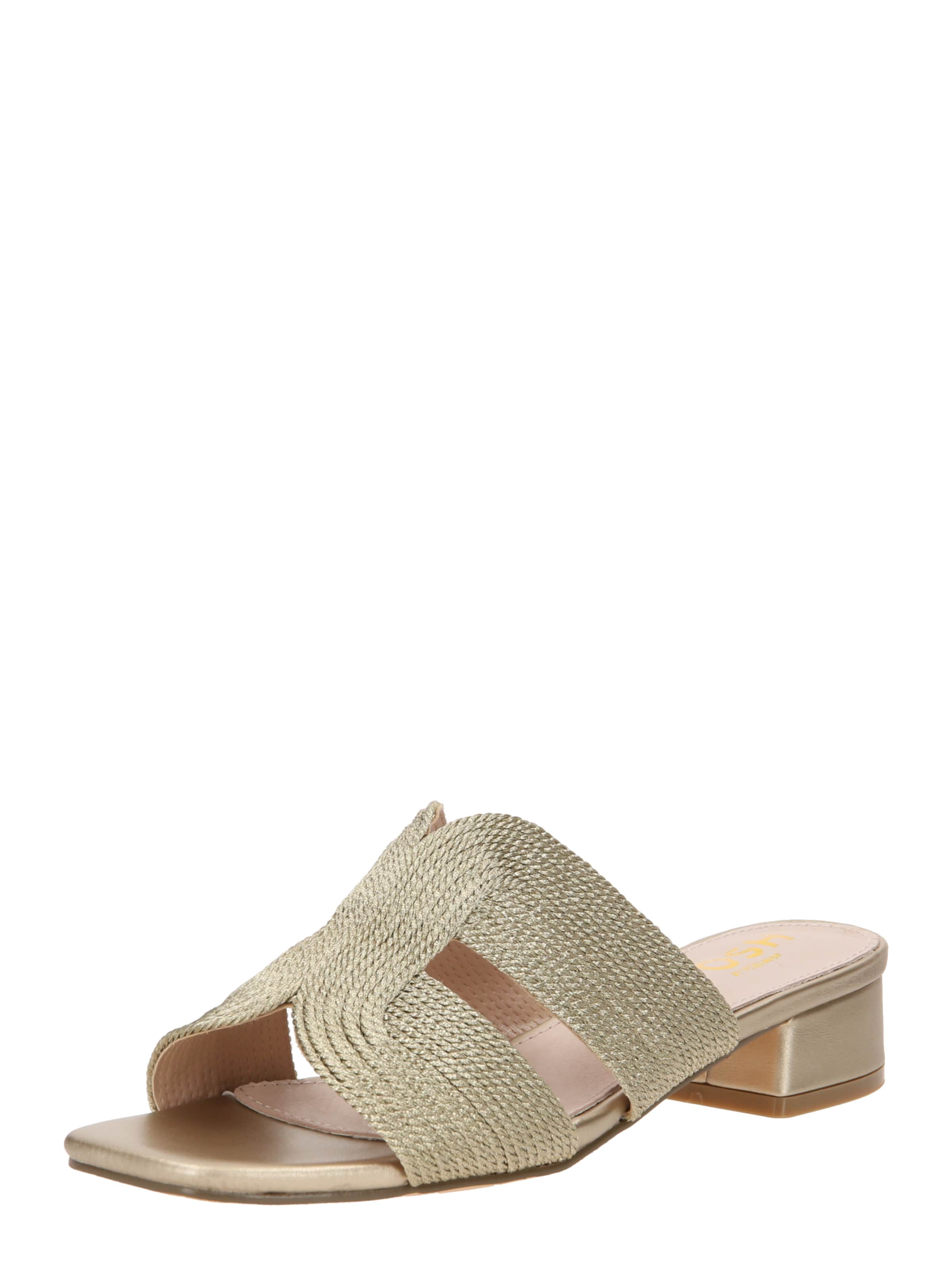 PS Poelman Pantolette in gold, Produktansicht