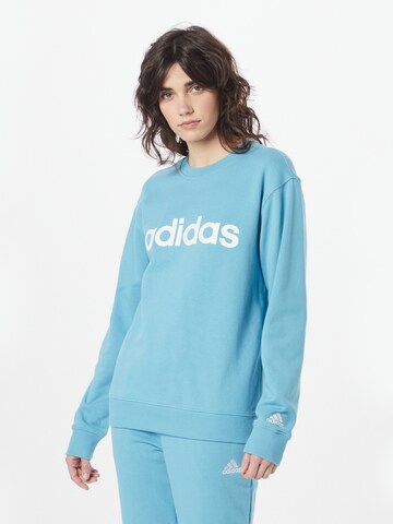 ADIDAS SPORTSWEAR Športna majica 'Essentials Linear French Terry' | modra barva: sprednja stran