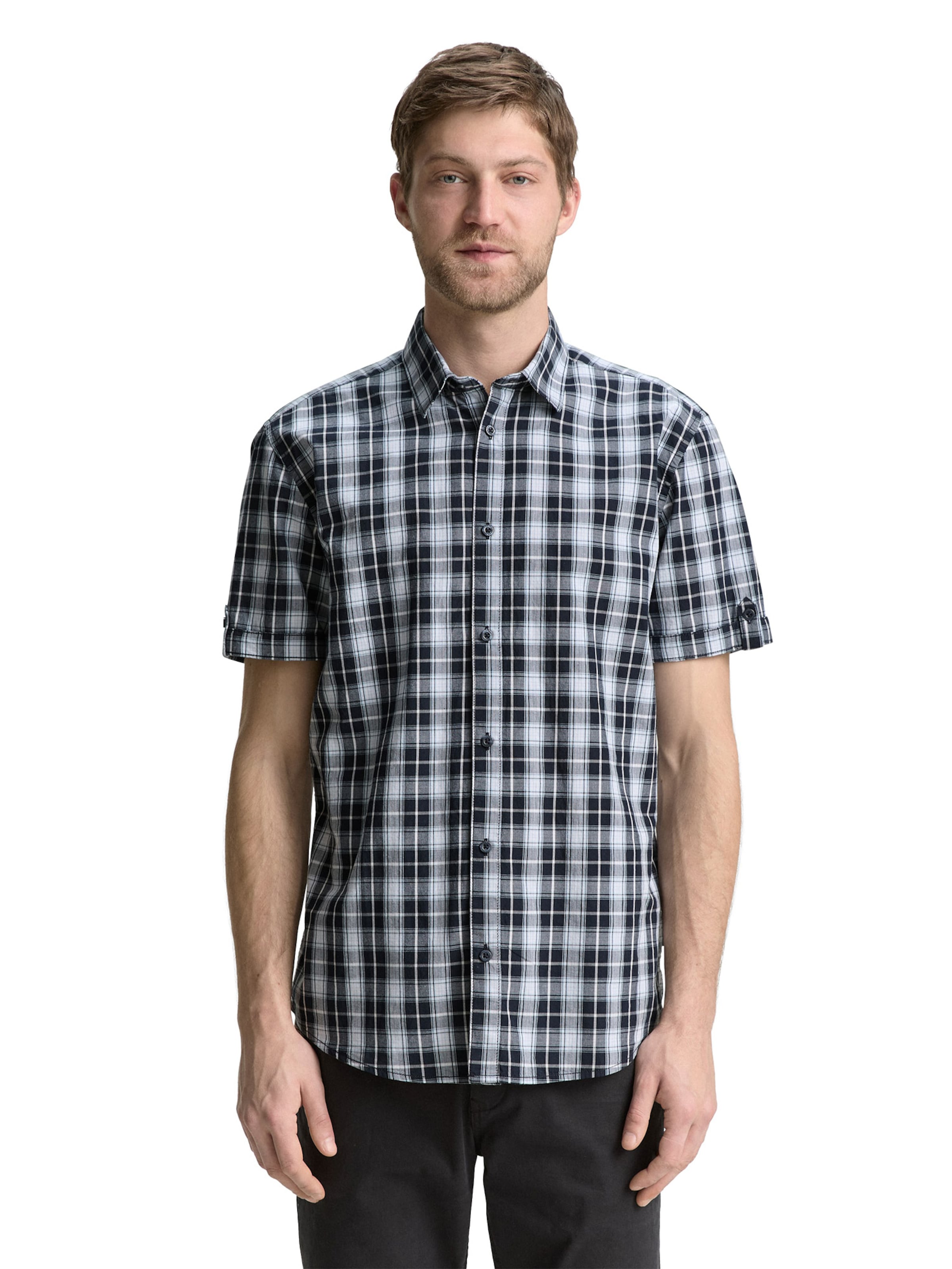 TOM TAILOR - Regular Fit Camisa em azul: frente