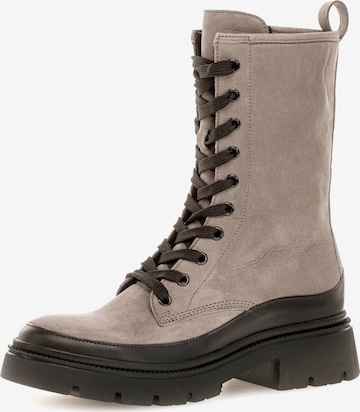 GABOR Lace-Up Ankle Boots in Grey: front