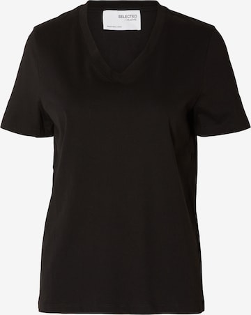 T-shirt SELECTED FEMME en noir : devant