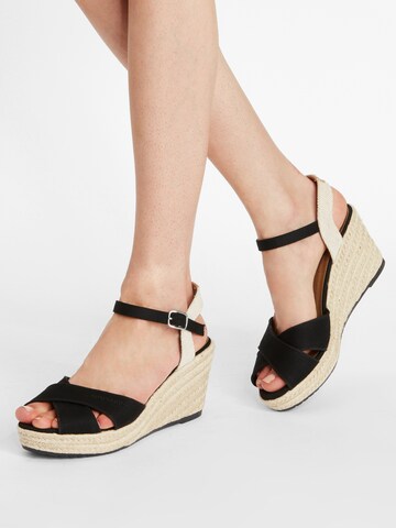 TOM TAILOR Sandalen met riem in Zwart