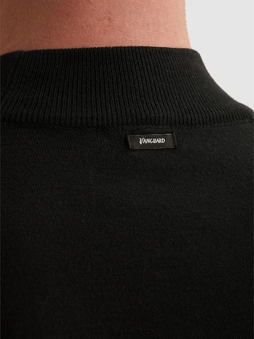VANGUARD Neulepaita 'Pullover in cotton/modal with mockneck' värissä musta