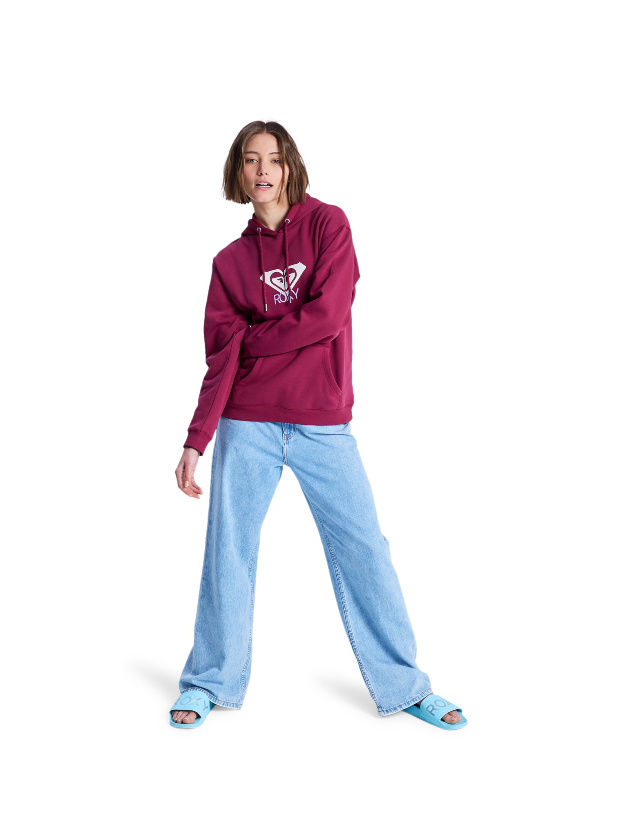 ROXY Sweatshirt 'Surf Stoked Brushed Art' in Red