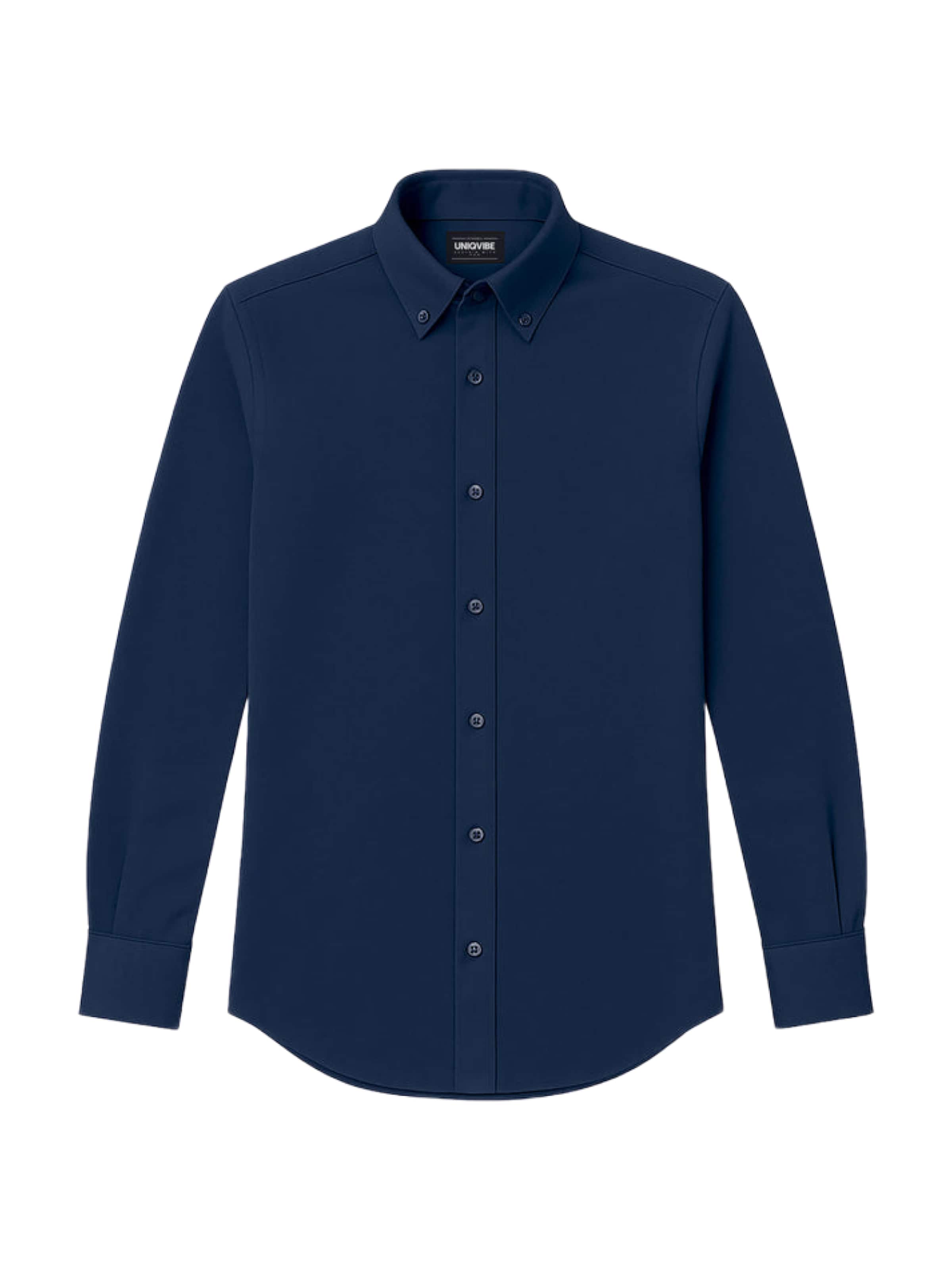 UNIQVIBE Slim fit Overhemd in Blauw: voorkant