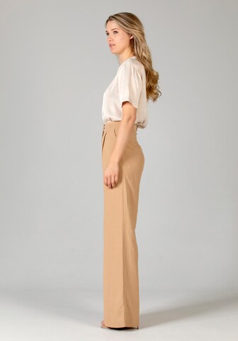 C by Stories Loosefit Bundfaltenhose 'Rachel' in Beige