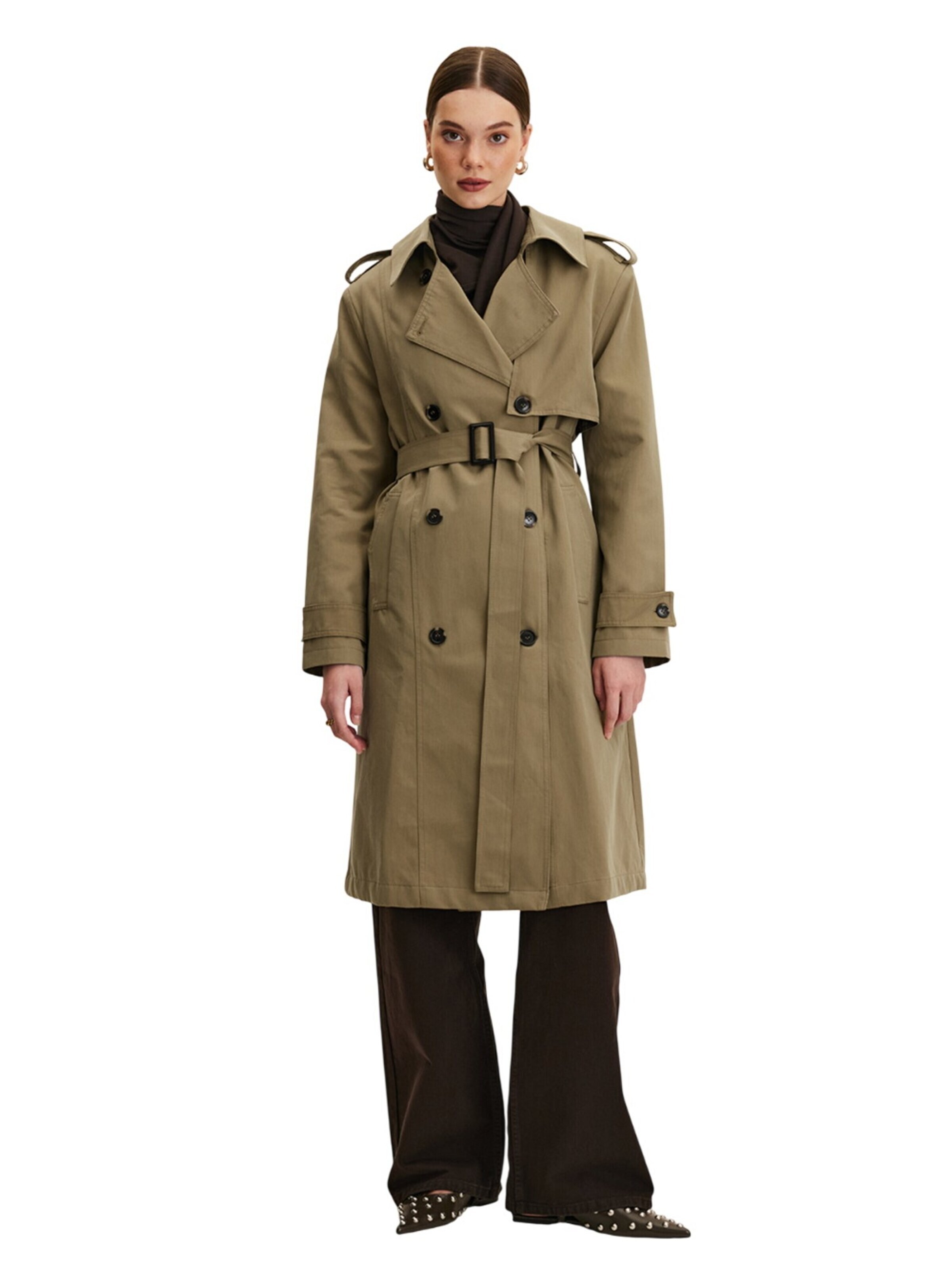 MANUKA Between-seasons coat in Green